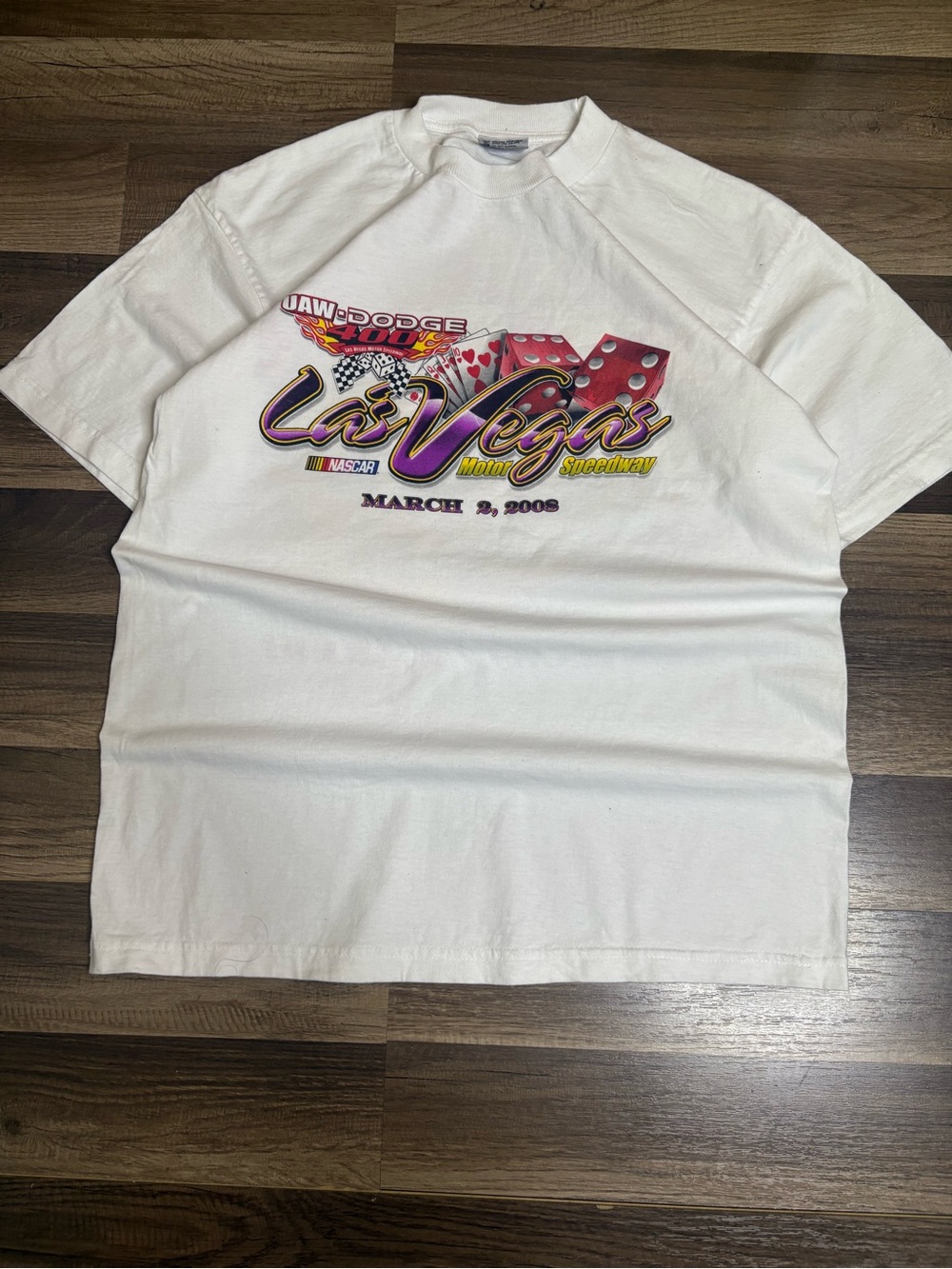 Vintage 2008 NASCAR Shirt Las Vegas Dodge 400 Size L Mens Authentic